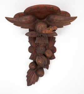 A vintage Black Forest wall bracket, early 20th century, 45cm high,