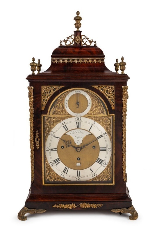 CHARLES CABRIER of LONDON. A fine George III three train quarter chiming spring table clock, circa 1770.