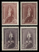 1938-49 (SG.176-178a) 5/-, 10/- & £1 Robes - Thick and Thin paper sets of 3, MUH. (6). - 2