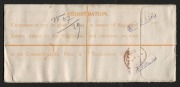 1913 4d Kangaroo, Long Envelope (BW:RE2) uprated&nbsp;with 2d Orange KGV + 6d Grey-Blue Kangaroo for June 1921 despatch from Elizabeth St., Melbourne to GRAZ, Austria with London transit b/s. A fine usage of a scarce Envelope. Cat.$400+. - 2