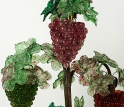 A pair of vintage Murano glass lamps with bunches of hanging grapes, early to mid 20th century, 60cm high - 2