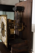 An antique English oak cased grandmother clock, circa 1920 - 3