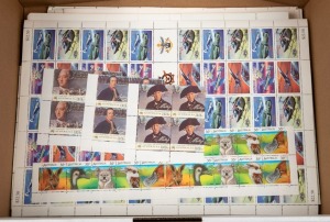 1970s-90s accumulation in sheets, part sheets and Miniature sheets, with values to $1. (100s). FV: $1000+