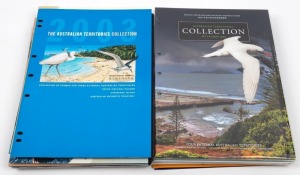 AUSTRALIAN TERRITORIES: 1994 - 2020 complete collection of official Australia Post issued presentation folders containing the issues of the Australian Antarctic Territory, Christmas Island, Cocos (Keeling) Islands and Norfolk Island; superb MUH. FV: $650+