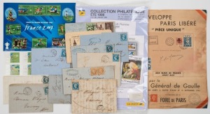 FRANCE - Postal History: A group of 1860s-70s inland entires (10), plus various later stamps or philatelic souvenirs.