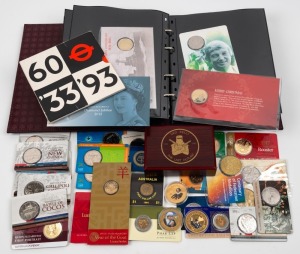 A collection of PNCs mainly in an album, carded Unc coins, and other similar products. Well worth checking. (qty).