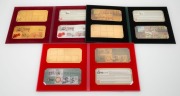 2016 Centenary of WW1 Miniature sheet collection in folder, each sheet numbered #219/250 or #157/50 and comprising of the issued sheet (SG.MS4564) plus two versions of the Miniature sheet in 24k gold; together with the 2017 collection (SG.MS4710) numbered - 2