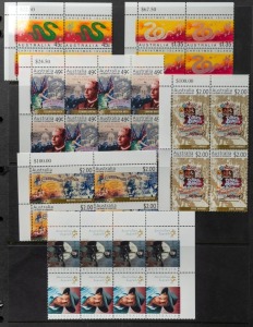 2001 - 2006 Australia, A.A.T., Cocos (Keeling) Islands and Christmas Island collection of blocks, strips and sheetlets in Hagner pages in a large album, (100s) MUH. FV: $1150+.