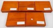 A range of World coins attractively presented in five timber coin storage boxes; noted British Commonwealth, U.S.A., early Germany, etc. (Total: 120). - 2