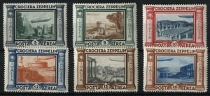 ITALY: 1933 3L - 20L "Graf Zeppelin" set, (6) superb MUH.