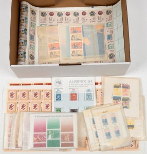 1976 - 1993 accumulation in complete sheets, large blocks and miniature sheets; values to 85c. (100s) MUH. FV: $1,160+.