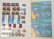 1990s - recent accumulation of gutter blocks, M/Sheets, booklet and strips in a large stockbook. Mainly Australia, Cocos (Keeling) Islands and Christmas Island, plus a smattering of other countries. FV: approx. $700++. - 2