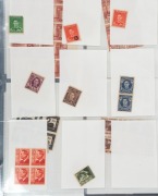 Late 1940s - mid-1980s collection in large album; the pre-decimal of little interest, with the main value in decimal period blocks of 4, '71 Xmas blk.25, Navigator SPECIMEN set *, etc. (100s) mainly MUH. - 3