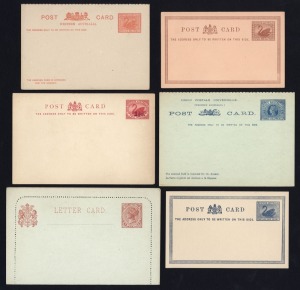 WESTERN AUSTRALIA: POSTAL STATIONERY: A good collection in album pages, comprising of Postal Cards, Reply Cards, Lettercards, Envelopes, Registered Envelopes and two Governor Frank Stamp Envelopes, Used and Unused. (Total: 42, incl. several uprated examples).