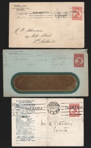 1d Red Kangaroo: a collection of different PTPO envelopes, all with 1913-14 usages. (10).