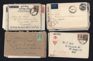 Postal History - World War II - Military: QUEENSLAND FPOS 1941 - 55 range of 32 covers; all but one WWII era. Good range of postmarks & censor marks with many at the concessional 1d rate. CDS cancels include Amberley, Atherton, Babinda, Bundaberg, Cairns North, Cannon Hill, Charters Towers, Clifton, Cooktown, Goondiwindi, Indooroopilly, Innisfail, Maryborough, Mount Garnet, Monto, Petrie Terrace, Ravenshoe, South Johnstone, Strathpine, Toogoolawah, Townsville, Tully, Victoria Point, Wollangarra