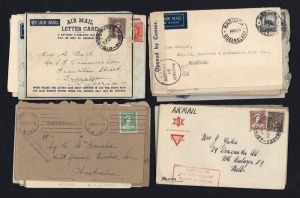 Postal History - World War II - Military: QUEENSLAND FPOS 1941 - 55  range of 32 covers; all but one WWII era. Good range of postmarks & censor marks with many at the concessional 1d rate. CDS cancels include Amberley, Atherton, Babinda, Bundaberg, Cairns