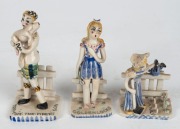 PEGGIE&nbsp;E. FOY group of five ceramic statues, stamped "Made For Heals By Peggie E. Foy", the largest 11.5cm high - 2