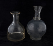 A Georgian ship's carafe and a spherical carafe,18th/19th century, (2 items), 23 and 28cm high