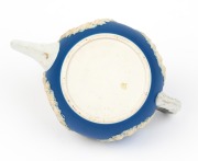 PAXTON (attributed) antique English Jasper Ware&nbsp;pottery teapot with Sheffield plated lid, mid19th century, 12cm high, 18cm wide - 4