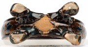 DOULTON LAMBETH&nbsp;rare reticulated pottery moonflask vase, circa 1883, impressed factory mark and artist's monogram (illegible) to base, 20cm high - 4