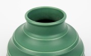 WEDGWOOD green pottery vase by KEITH MURRAY, stamped "Keith Murray, Wedgwood, Made in England", 19cm high - 2