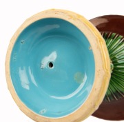 MINTON&nbsp;antique English&nbsp;majolica comport with dolphin decoration, 19th century, 25cm high, 22cm diameter - 5