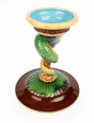 MINTON&nbsp;antique English&nbsp;majolica comport with dolphin decoration, 19th century, 25cm high, 22cm diameter - 6