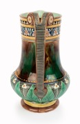 WEDGWOOD antique English majolica pottery jug, 19th century, impressed "WEDGWOOD" and bearing "Richard Dennis, Wedgwood Exhibition, 1982" label, 23.5cm high - 3