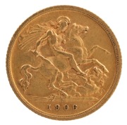 Half Sovereign, Edward VII, 1906 Sydney, VF.