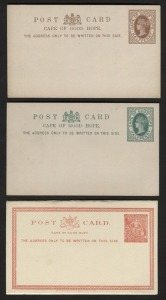 SOUTH AFRICA: CAPE OF GOOD HOPE - POSTAL STATIONERY: A nice range of QV and KEVII stationery - postal cards (including illustrated types), reply cards, envelopes, registered envelopes, and wrappers; mainly Unused. (48 items, of which several are postally 