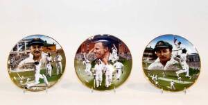 DON BRADMAN CRICKET PLATES, the first 6 plates & 2 spares from the "Don Bradman: An Australian Legend" series issued by The Bradford Exchange.