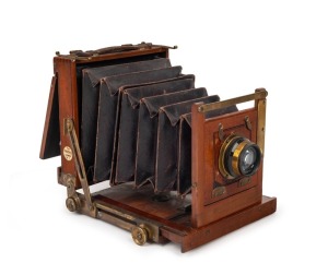 EVANS: 'Hanover No. 1' 3¼ x 4¼" plate field camera, c. 1900, with Zeiss Kodak Anastigmat No. 2 f6.3 lens [#1208203].