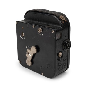 BOLEX-PAILLARD: Type-1 Auto Cine A 16mm movie camera, c. 1932, with Hermagis Paris 25mm f3.5 lens [#141270].