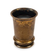19th century brass loupe with spiral extension mechanism, approx. 85mm at full height. - 2