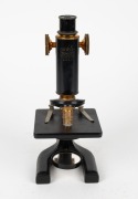 SPENCER BUFFALO: Brass and steel microscope [#68254], 19th century, 38.5cm at highest setting, in timber box with two additional elements. - 3