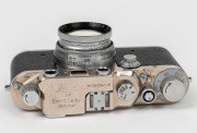 LEITZ: 1942 chrome-body Leica IIIc K rangefinder camera [#388947], with Summitar 50mm f2 lens [#523772]. - 3
