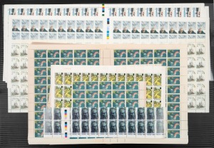 AUSTRALIAN ANTARCTIC TERRITORY: A 1970s-early 90s accumulation, mainly in complete sheets (FV: $653) plus part sheets (FV: $70+); mainly fine MUH.