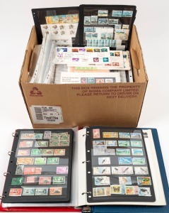 BRITISH PACIFIC and other ISLANDS: Substantial accumulation of stamps and covers in several albums and loose; mainly BRITISH SOLOMON ISLANDS, COCOS (KEELING) ISLANDS, FIJI, GILBERT & ELLICE ISLANDS, NORFOLK ISLAND, SAMOA, TUVALU, VANUATU, some still on cards as purchased from Rod Perry Auctions.