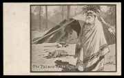 AUSTRALIA: A group of four postcards with artwork by Charles Nuttall: "The Palace of the King", "On the Track", "After Tea", and "Fossickin'", (4, of which one is used from TEESDALE via STEGLITZ). A rare group.