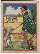 ENGLAND: Four original watercolour artworks by DUDLEY BUXTON (1884 - 1951) for postcards published as part of his "Inter-Art" Comique Series, which first appeared around 1913 and continued until at least the 1930s. All four artworks are watercolours and i - 4