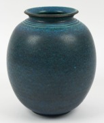 ARNAUD BARRAUD blue and green glazed pottery vase, impressed monogram stamp "A.B.", 18cm high&nbsp; - 2