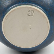ARNAUD BARRAUD blue and green glazed pottery vase, impressed monogram stamp "A.B.", 18cm high&nbsp; - 3