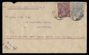 Aerophilately & Flight Covers: 2 Nov.1922 (AAMC.66c) Winton - Longreach flown cover, carried on the first air mail delivery flights by QANTAS and self-addressed and signed by the pilot, Hudson Fysh. An exceptionally rare example of the covers flown withou