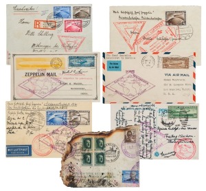 GERMANY - Aerophilately & Flight Covers: THE TRANS-ATLANTIC CROSSINGS OF THE "GRAF ZEPPELIN" & THE "HINDENBURG" A superb collection of flown covers and cards carried by German Airships between 1924 (the forerunners on the Z.R.3 "Los Angeles"), and ending with the tragic destruction of the "Hindenburg" resulting in the loss of so many lives and the end of the dream of large scale commercial airship transportation.
