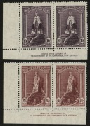 1948 (SG.176a-178a) 5/-, 10/- & &pound;1 Robes (Thin paper) in matching Authority Imprint pairs, MUH. (6). Well centred and very fresh. - 2