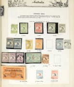1913-66 collection in album. Noted Kangaroo CofA Specimen set, 5/- Sydney Harbour Bridge Mint & Used (faults), Victoria, ANZAC and Jubilee sets Mint, Robes set Mint, &pound;sd Navigators set of 6 Mint, decimal Navigators SPECIMEN set, etc. Mixed condition.