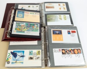 1960s - 2000s collection of FDCs in three albums; also noted a smattering of MUH stamps, etc. (100s).
