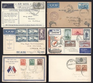 NEW ZEALAND - Postal History: A collection including first and special flight covers from the 1930s, Jamboree and Scout activities covers, Health stamps on cover, some from Health Caps, etc. Diverse range worth checking. (70+ items).