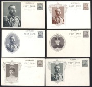 The 1911 CORONATION ISSUES: A collection of different types, comprising of 8 Unused and 4 Postally Used examples, one being uprated for delivery in July 1911 to Missouri. (12).. - 2